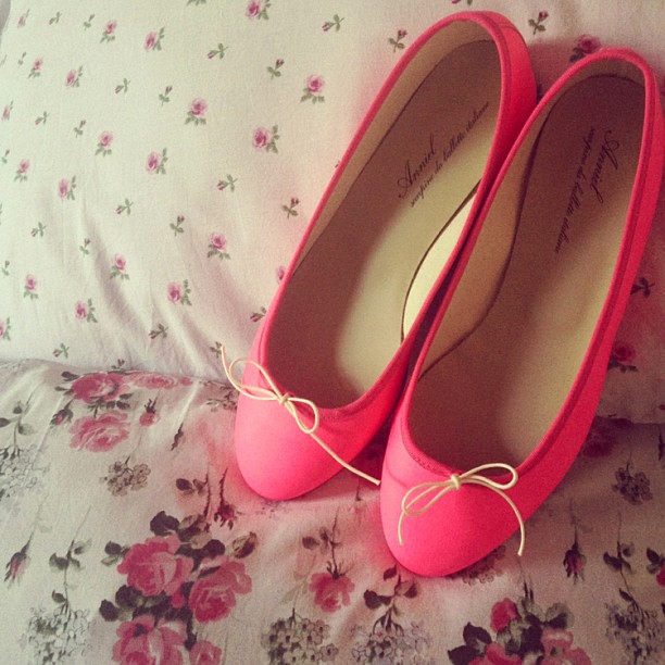 ANNIEL BALLERINES ROSE FLUO